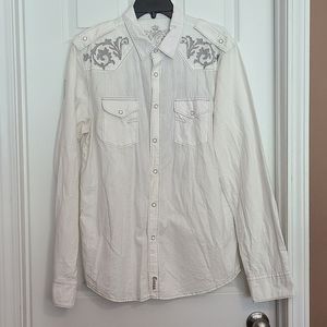 Button down,  long sleeve